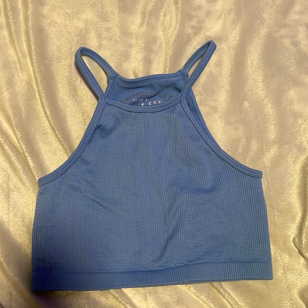 aéropostale blue cropped tank